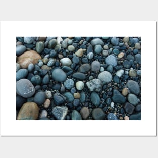 Smooth Rocks and Pebbles on the Beach Posters and Art